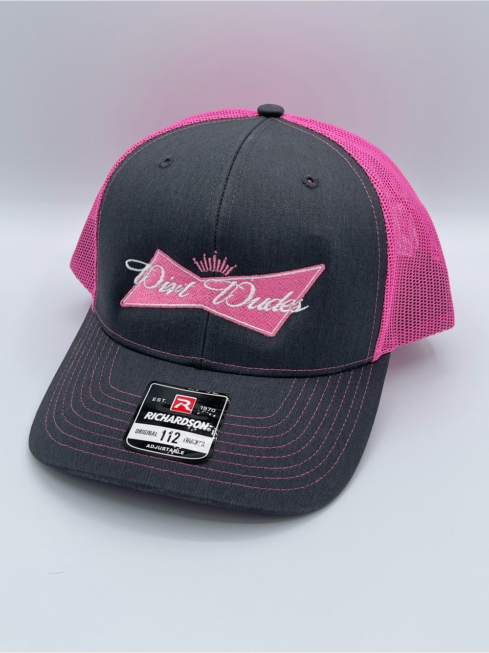 Dirt Dudes Women’s Black & Pink Trucker Hat - Dirt Dudes Patch